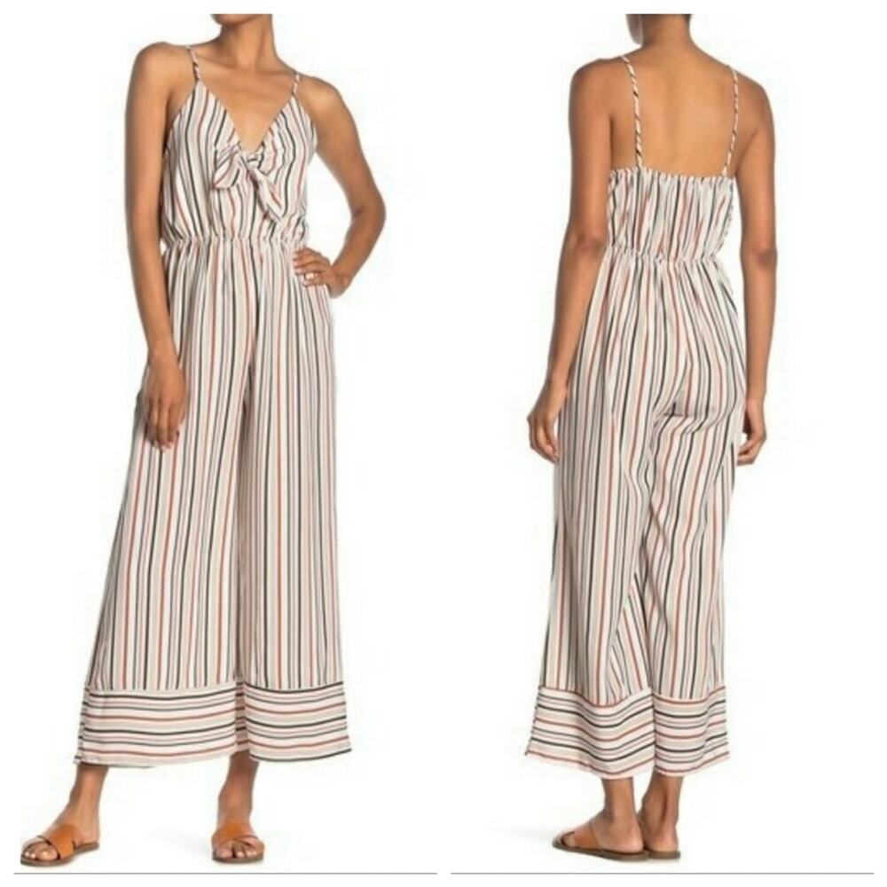 Nimi K Bow Front Striped Jumpsuit - Size XL - NWT